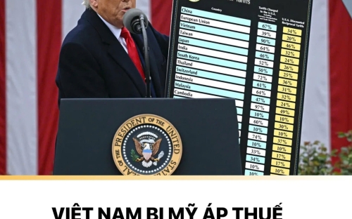 VIỆT NAM BỊ MỸ ÁP THUẾ ĐỐI ỨNG 46%, NẰM TRONG NHÓM CAO NHẤT. CHIẾN TRANH THƯƠNG MẠI LIỆU CÓ XẢY RA?